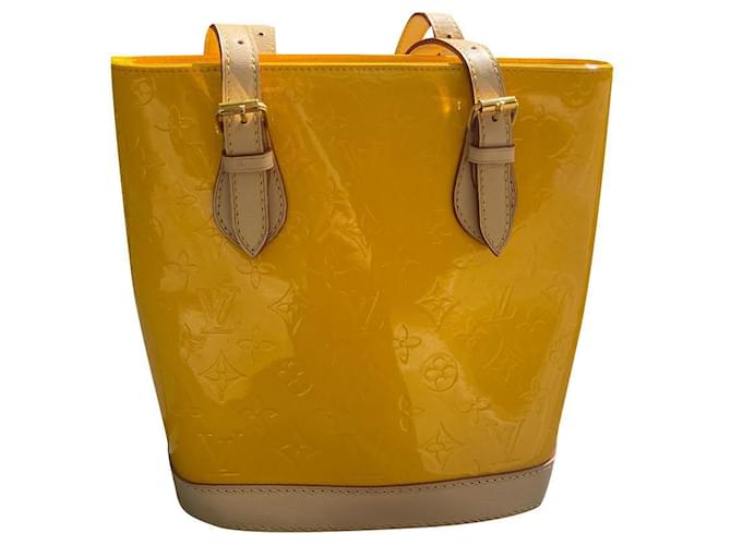 Louis Vuitton Balde Venis Amarelo Couro  ref.516261