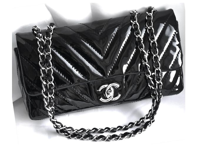 Chanel Bolso con solapa Timeless Classic negro 25 cm