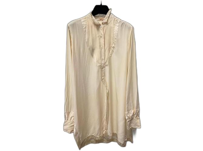 Autre Marque renata tunic shirt Beige Silk  ref.129493