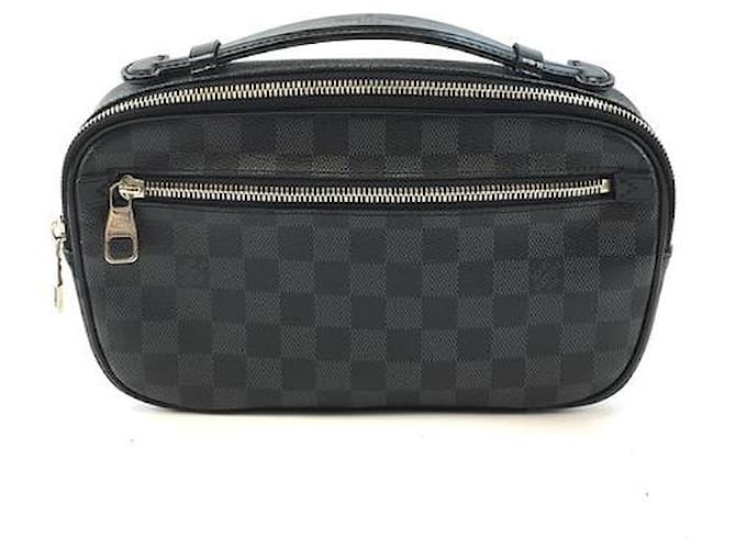 Louis Vuitton Ambler Gurteltasche Damier Graphit Canvas Schwarz Leder ref.494306 Joli Closet