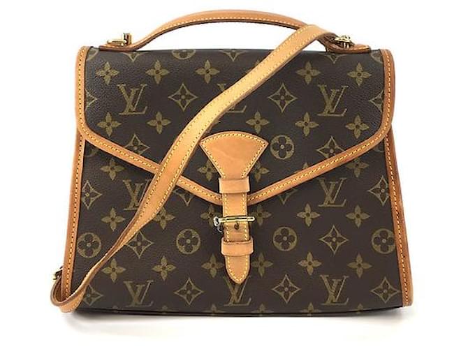 Louis Vuitton Bel Air Beverly Monogramm Leinwand Braun Leder  ref.495641