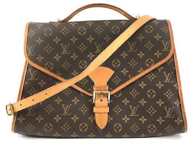 Louis Vuitton Beverly Briefcase Monogram Canvas Brown Leather  ref.499610