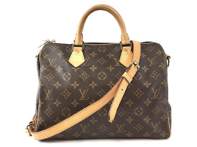 Authentic Louis Vuitton Speedy 30 Bandouliere Monogram Bag Purse