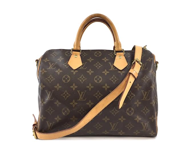 Authentic Louis Vuitton Speedy 30 Bandouliere Monogram Bag Purse