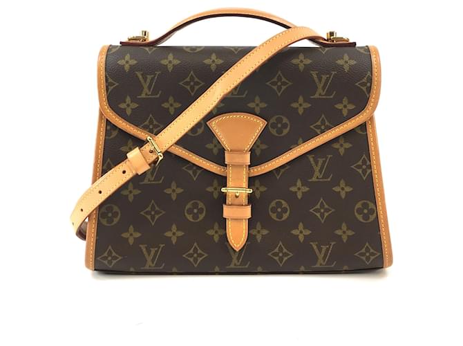 Louis Vuitton Beverly Monogram Canvas Braun Leder  ref.515844