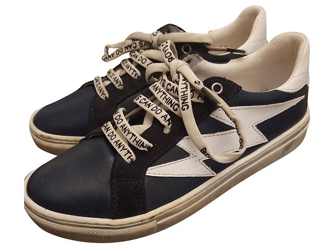 Zadig & Voltaire Sneakers Navy Blue Leather
