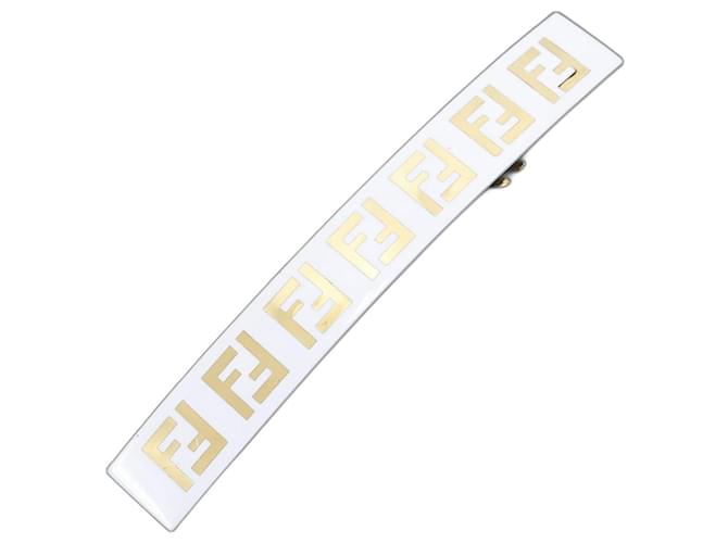 Fendi Hair accessories White Golden Metal ref.516796 - Joli Closet