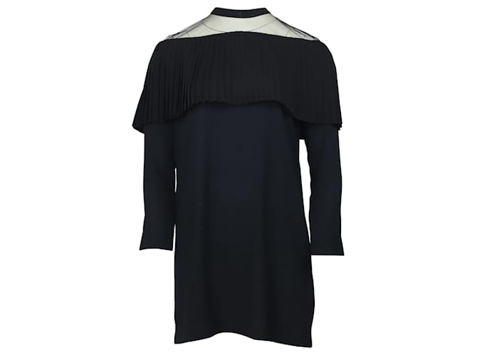Maje Remia Mini Dress in Black Polyester  ref.516838