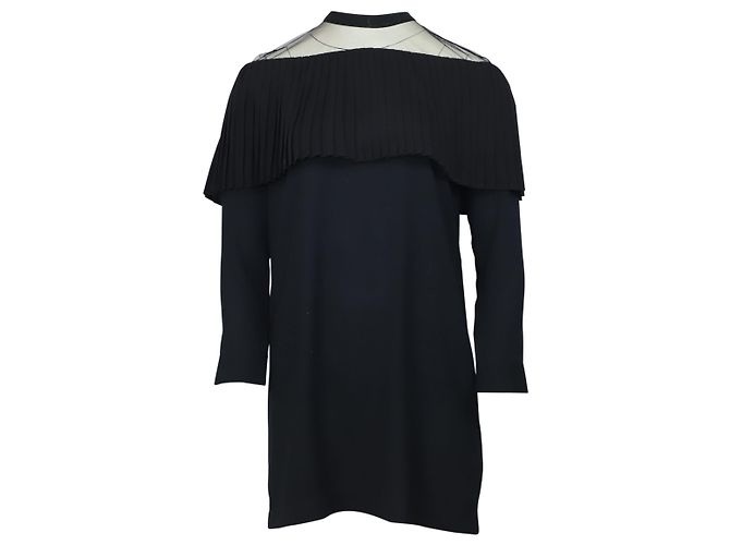 Maje Remia Mini Dress in Black Polyester