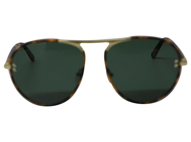 Stella Mc Cartney Stella McCartney Leopard Frame Aviator Sunglasses in Brown Plastic  ref.516873