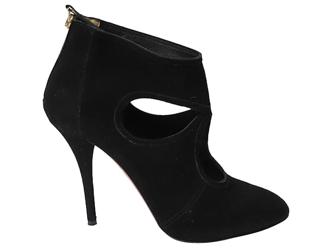 Aquazzura Sexy Thing Ankle Boots in Black Suede  ref.516875