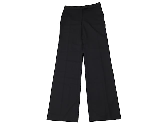 Stella Mc Cartney Stella McCartney Work Trousers in Black Wool Cotton  ref.516908