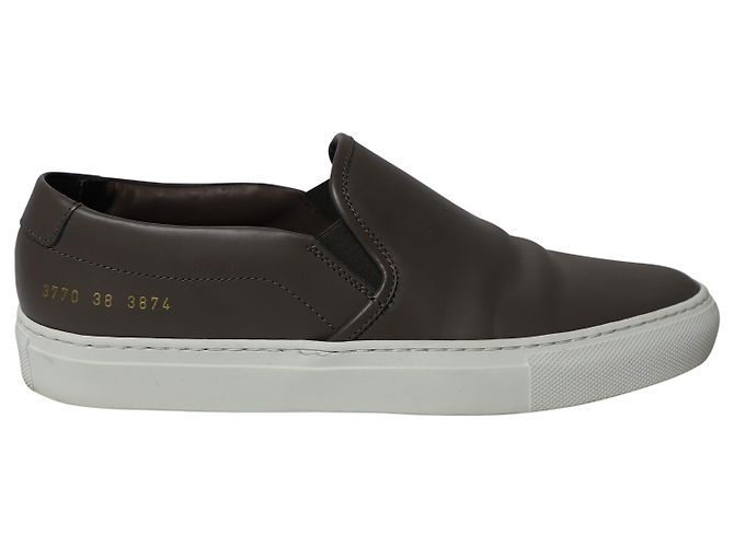 Autre Marque Baskets à enfiler Tournament de Common Projects en cuir gris