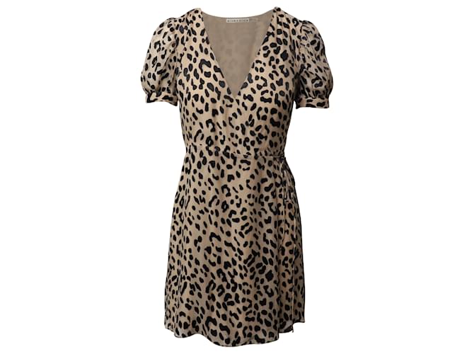 Alice and olivia shop rosette leopard dress