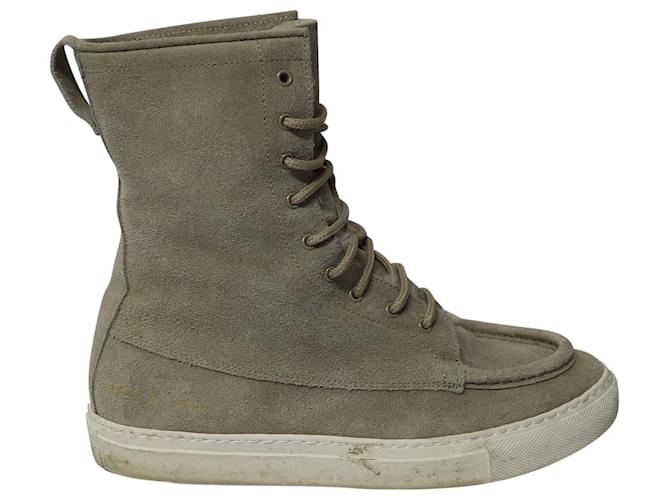 Autre Marque Common Projects Tournament High Top Shearling Sneakers in Grey Suede  ref.516962