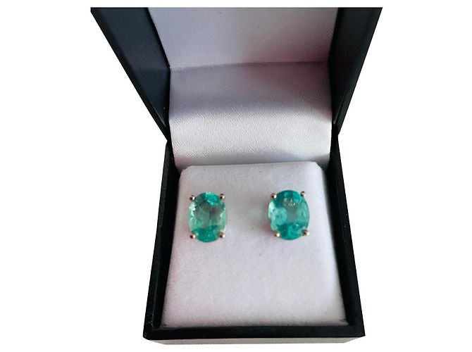 Autre Marque StyleRocks Orecchini in Apatite Oro Bianco 9ct Verde