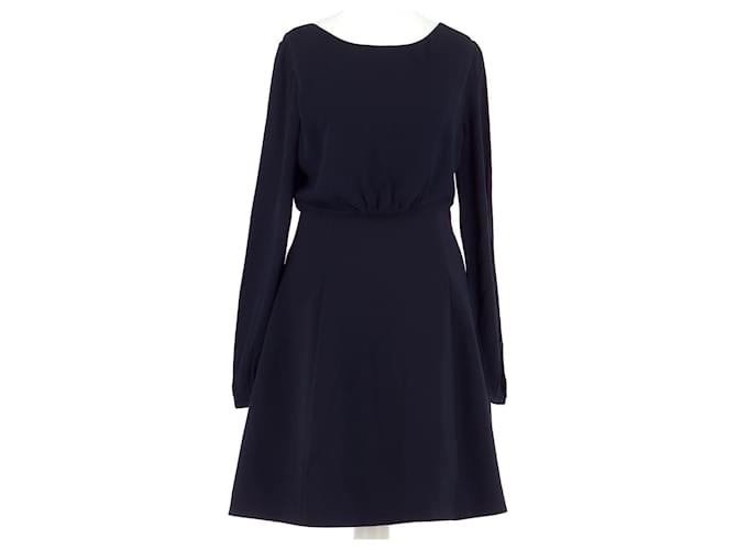 Claudie Pierlot Robe Marineblau Viskose  ref.517005