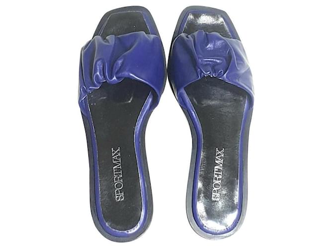 Sandales Sportmax Cuir Bleu  ref.517022