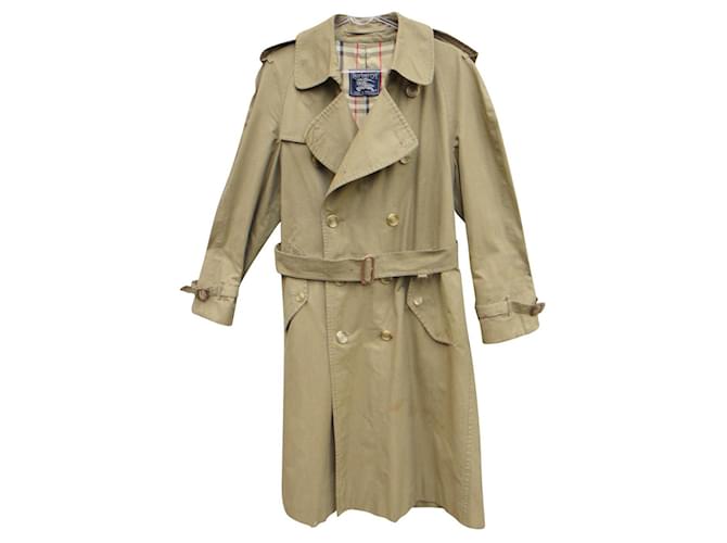 vintage Burberry men's trench coat size 58 Khaki Cotton  ref.517085