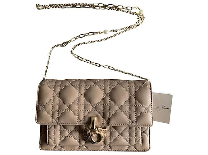 Lady dior pouch Leather  ref.517094