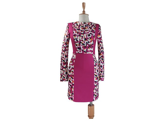Mary Katrantzou Kleid Rosa Leopard Mehrfarben