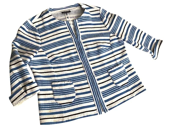 Gerry Weber Jackets White Blue Navy blue Polyester  ref.517187