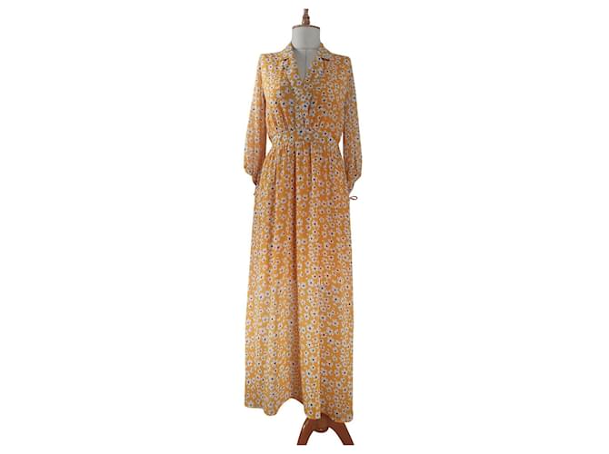 Selected Dresses Yellow Polyester  ref.517195