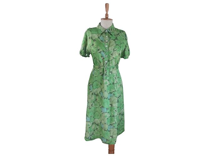Noa Noa Garbo Viskose Kleid Grün