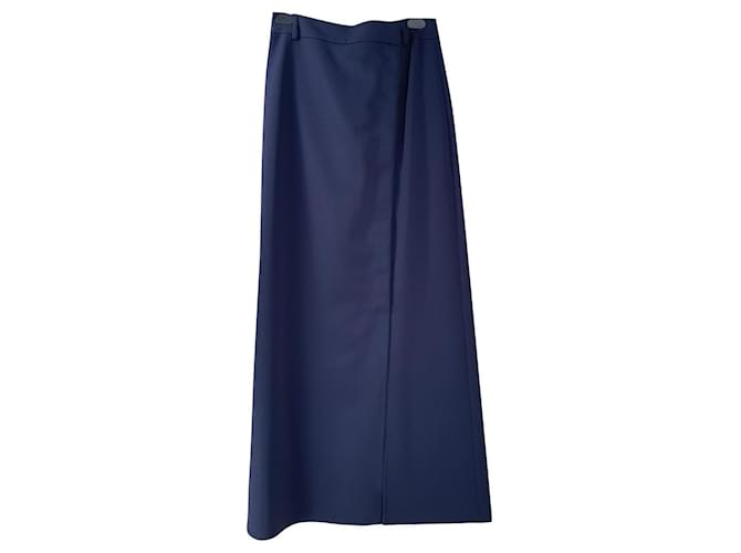 Victoria Beckham Skirts Blue Polyester Viscose Elastane  ref.517445