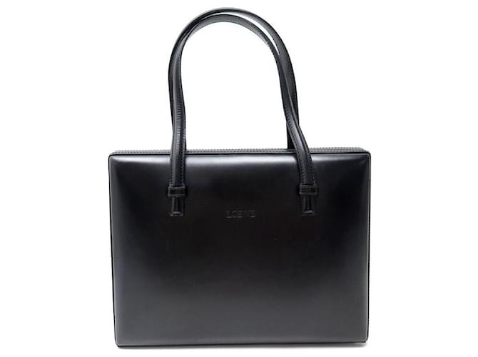 BORSA A MANO LOEWE VINTAGE IN PELLE NERA CARRY A SPALLA 27 BORSA A