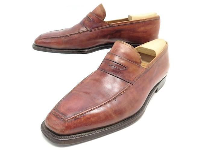 CHRISTIAN DIOR STEFANOBI SHOES LOAFERS 11 45 BROWN LEATHER LOAFERS  ref.517662