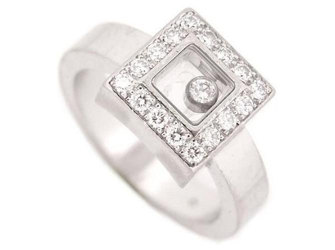 ANEL DE DIAMANTE FELIZ DE CHOPARD 82/2896-20 taille 54 OURO BRANCO 18K Diamond Ring Prata  ref.517755