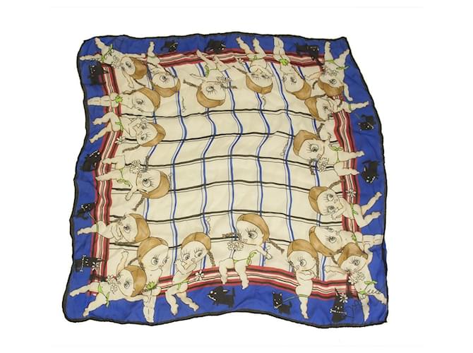Dsquared2 Dsquared 2 Multicolor Square Silk Scarf Baby Girls and Pets colorful print Multiple colors  ref.518061