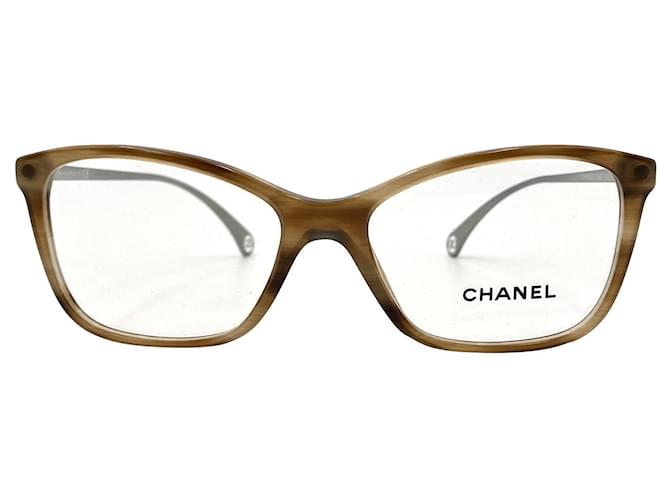 Chanel rectangular taupe eyeglasses 2022 Nuovi Brown Metal Acetate  ref.518201 - Joli Closet