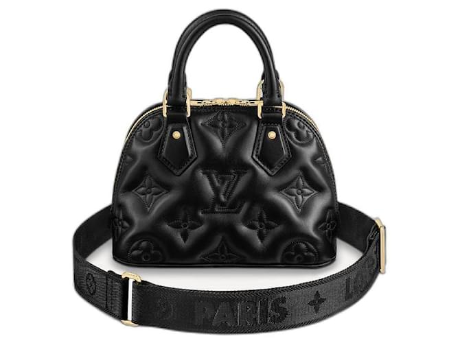 Louis Vuitton LV Alma BB Bubblegram Nero Pelle  ref.518204