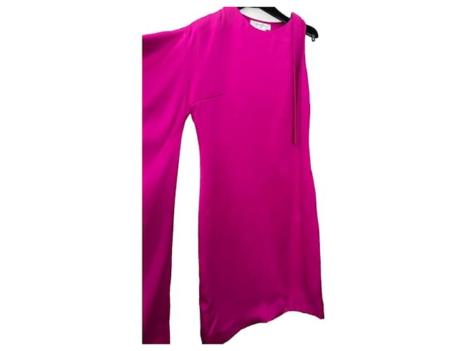 Christian Dior robe Fuschia Silk  ref.518355