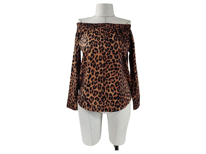 Autre Marque Muse Leopardenbluse Baumwolle Mehrfarben Leopardenprint