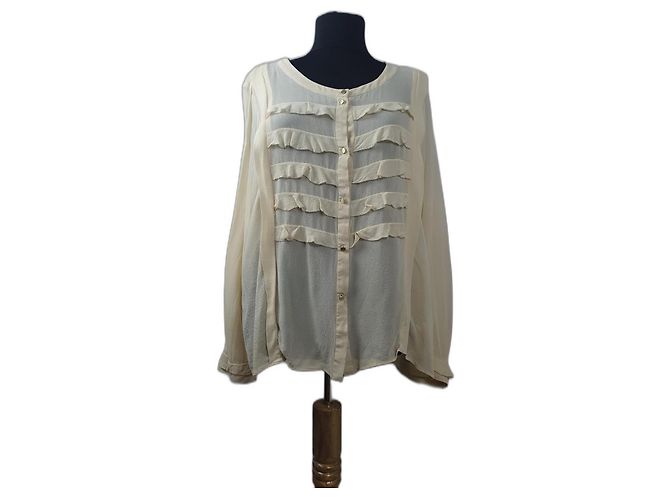 Seidenhemd By Malene Birger Beige XL
