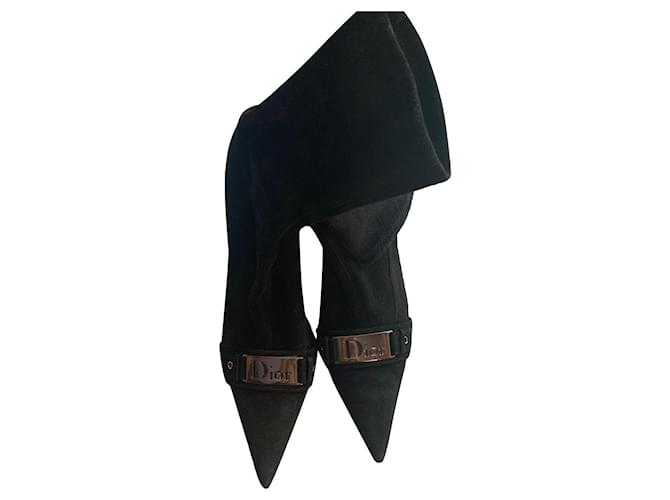 Christian Dior Ankle Boots Black Deerskin  ref.518683