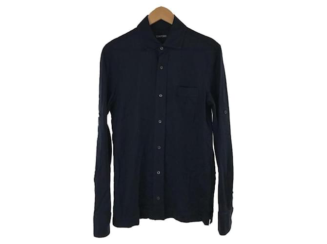 TOM FORD Long sleeve shirt / 46 / cotton / NVY Navy blue  ref.518821