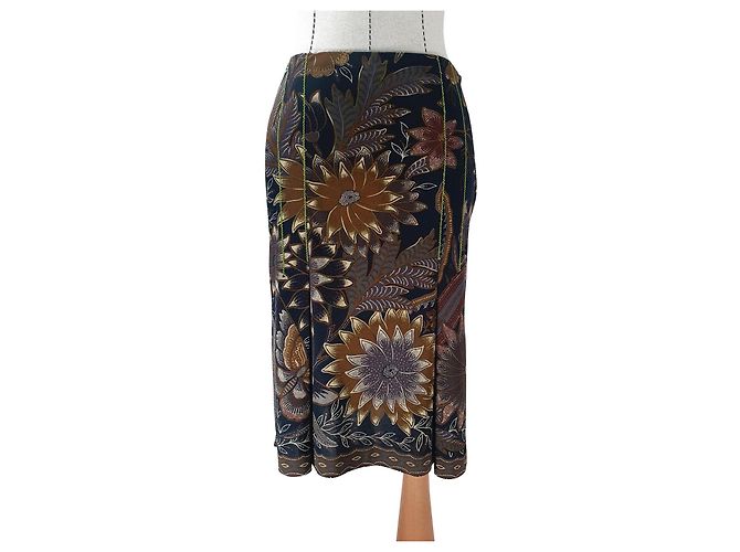 Etro Midi Skirt Multicolore Polyester IT44 Multiple colors