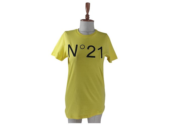 T-shirt in cotone gialla No 21 Nero Giallo