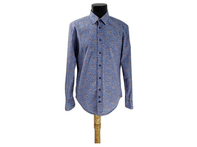 Camicia Hugo Boss Arancio in cotone M Multicolore