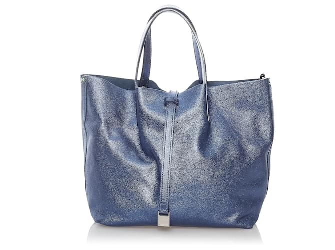 Tiffany & Co Tiffany Blue Reversible Leather Tote Bag Pony-style calfskin  ref.547072 - Joli Closet