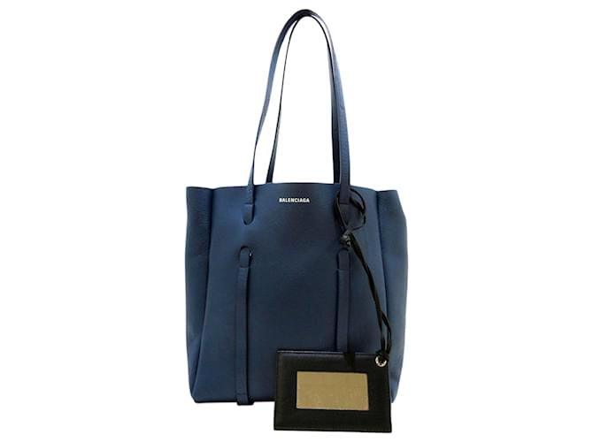 Balenciaga Blue XS Everyday Leder-Einkaufstasche Blau Marineblau Kalbähnliches Kalb  ref.519141