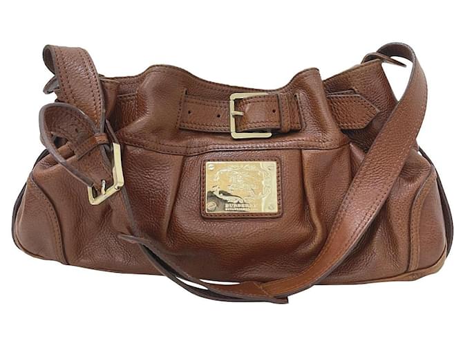 Burberry Leather Hobo Bag Brown  ref.519237