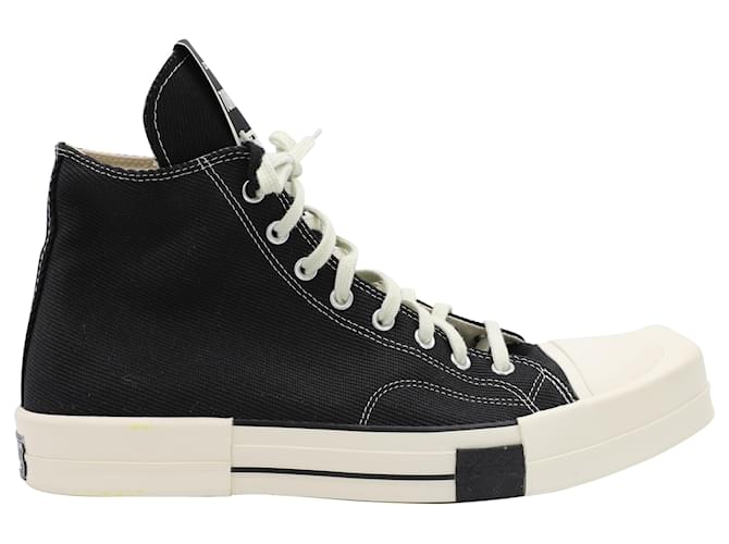 Converse x Rick Owens DRKSHDW „DRKSTAR“ Chuck 70 Sneaker aus schwarzem Canvas Leinwand  ref.519288
