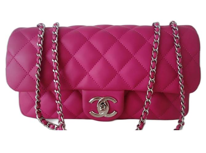 Sac Chanel Classique 2 en 1 Plastique Rose Multicolore  ref.519441