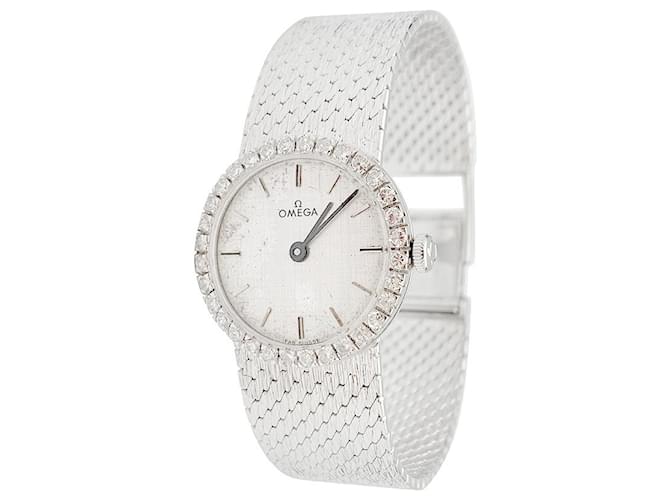 Omega watch white gold and diamonds 