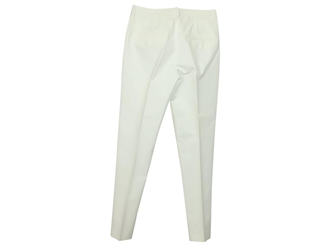 Michael Kors Ankle-Length Trousers in Cream Cotton White  ref.519849